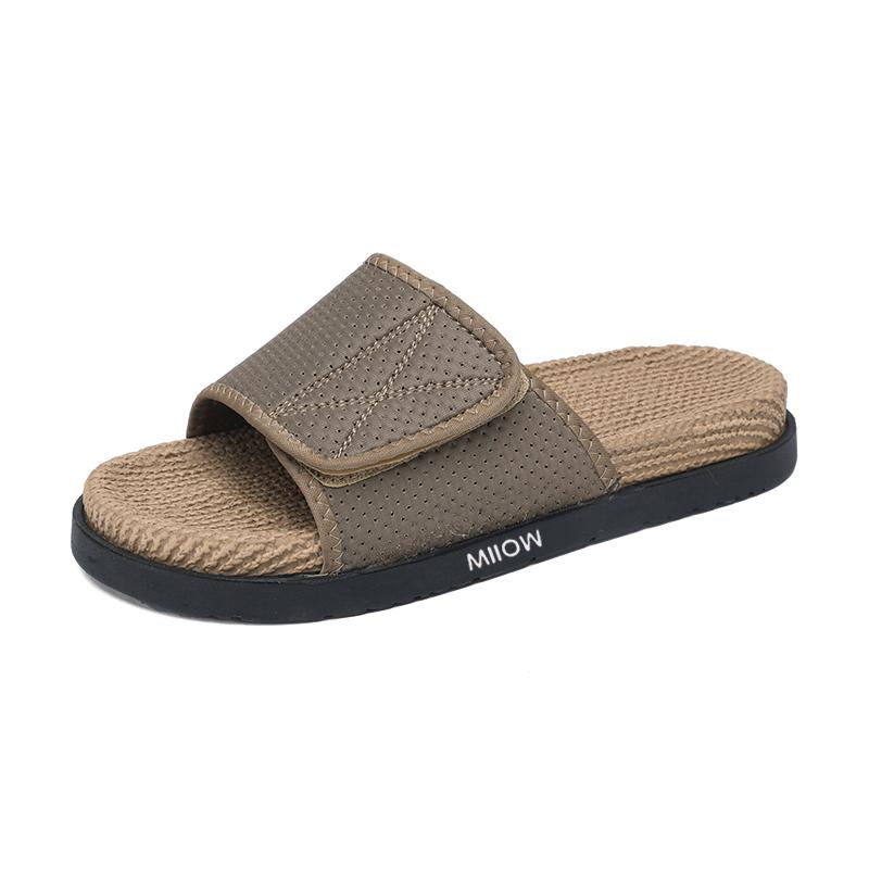 

MIIOW Бесшумные устойчивые к запахам и истиранию массажные тапочки-шлепанцы для мужчин коричневые, цвет Brown
