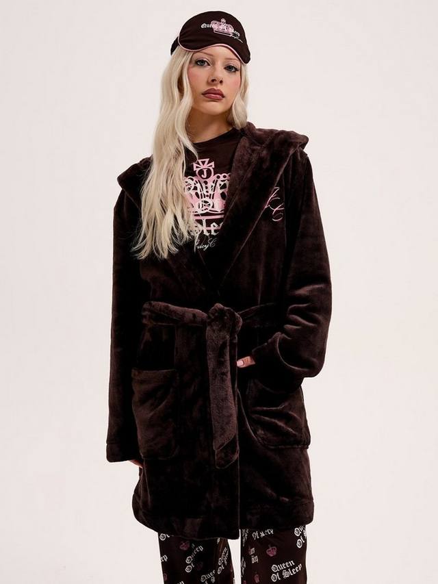 

Коронованный флисовый халат с капюшоном Juicy Couture, Java