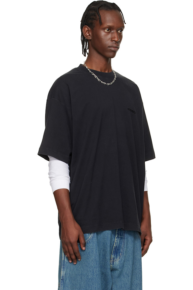 Футболка с культовым логотипом Vetements, черный — фото 2