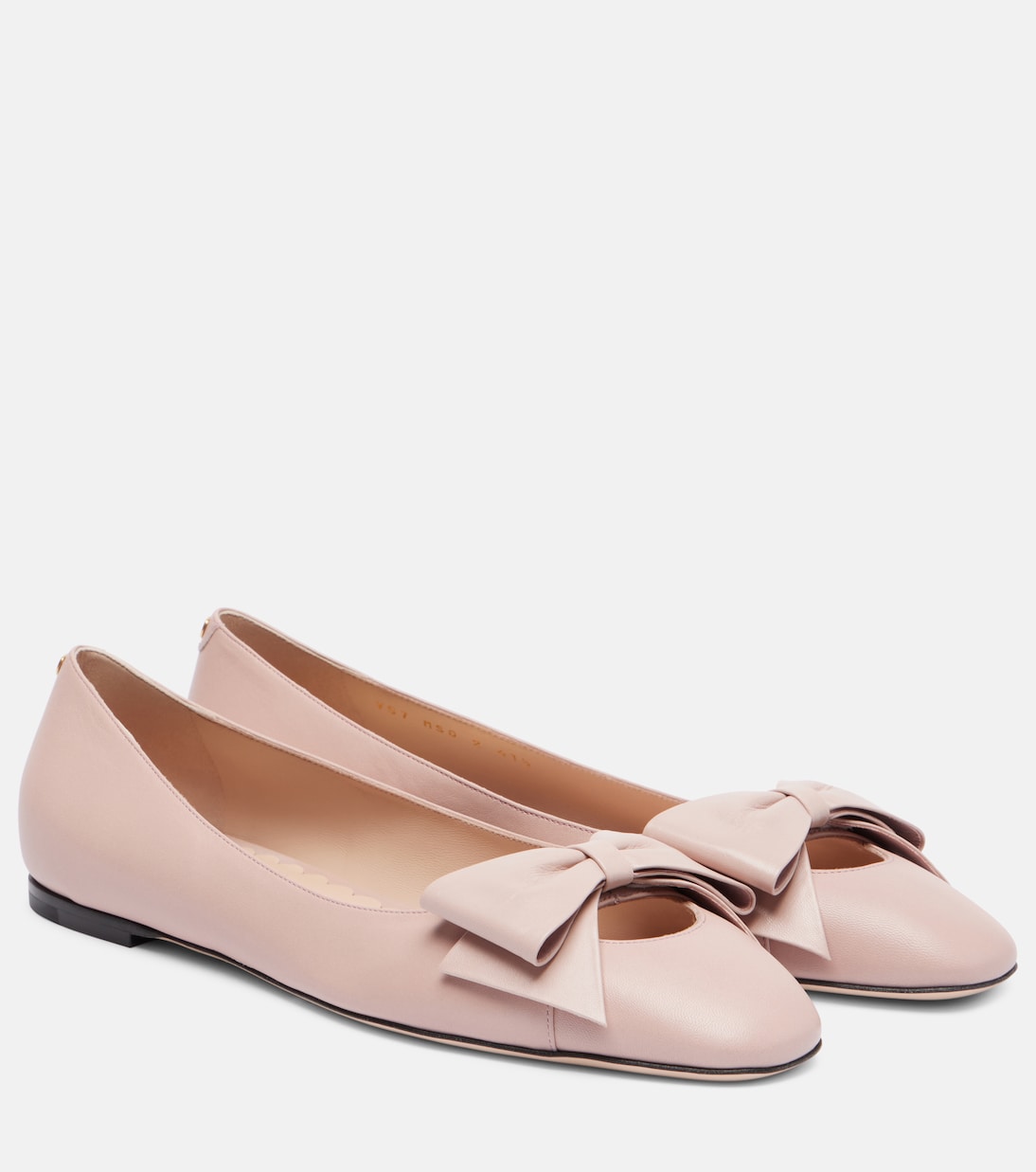 Балетки Bowow из кожи Valentino Garavani, Water Rose