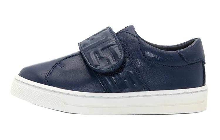 FENDI Кроссовки для скейтбординга детские low top с кожаной амортизацией, износостойкие marine blue