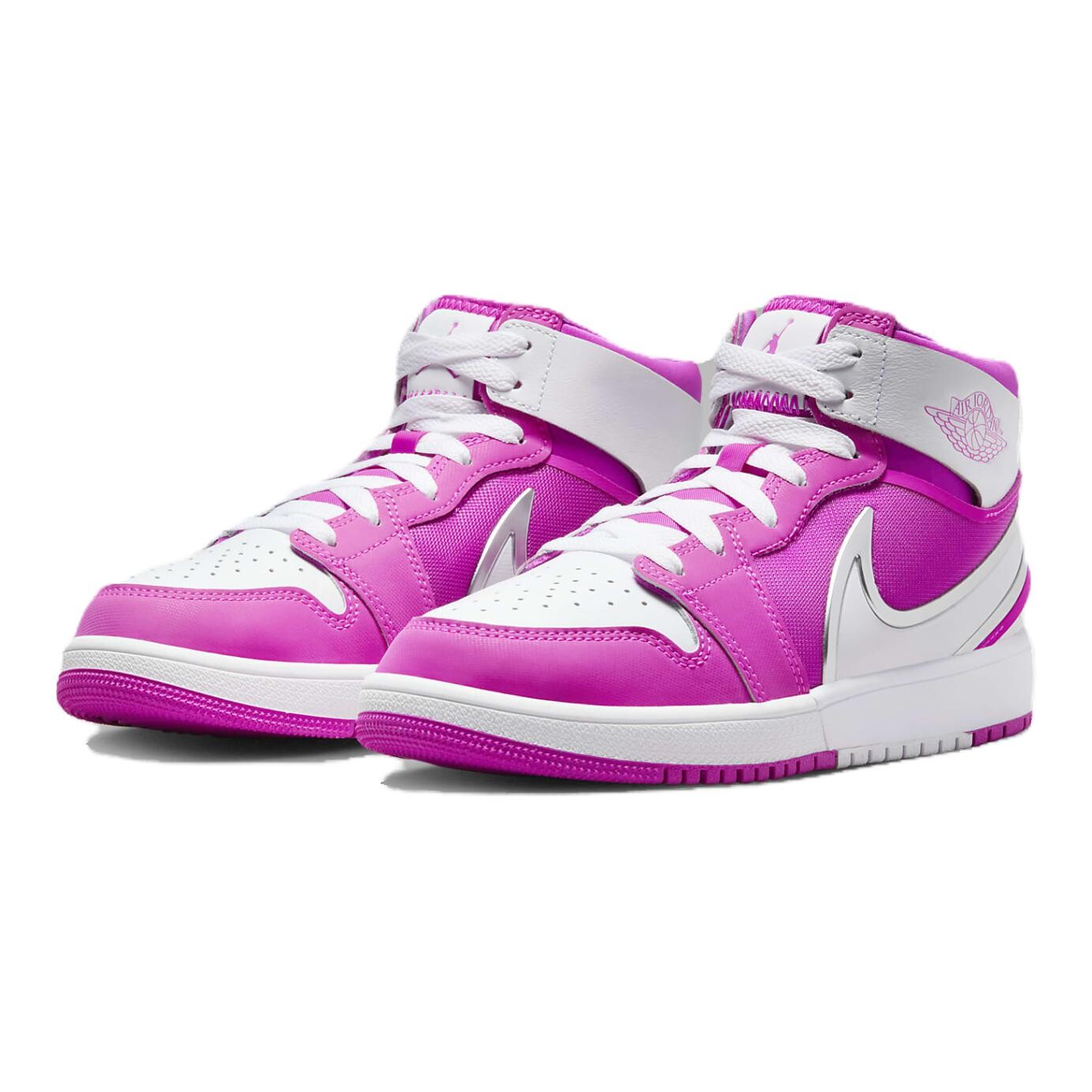 Баскетбольные кроссовки Air 1 Kids GS Mid-top Chalk White Jordan, белый — фото 3