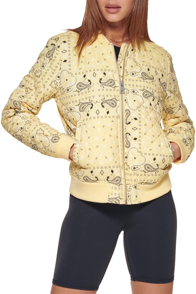 

Levi's Женская стеганая бомбер с бриллиантами, Yellow Bandana