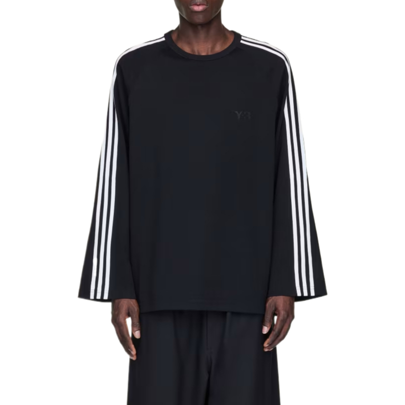 Футболка с длинным рукавом 3 Stripes Adidas, черный — фото 3