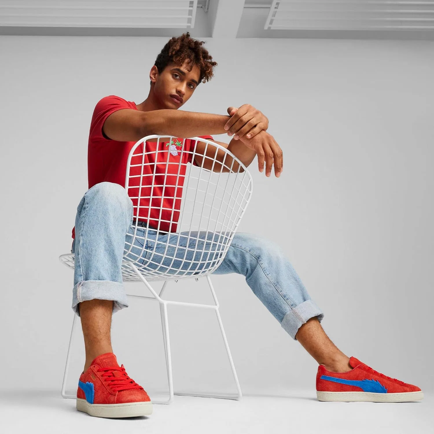 Кроссовки PUMA Suede One Piece 39652001, 2-Red For All Time Ultra Blue — фото 3