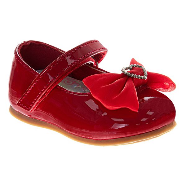 Туфли для девочек patent finish glossy formal special occasion infant support Josmo, Red Patent