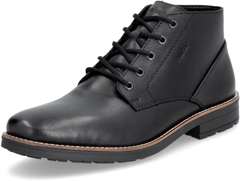 Мужские ботильоны Rieker 33207 на шнуровке, Black 00