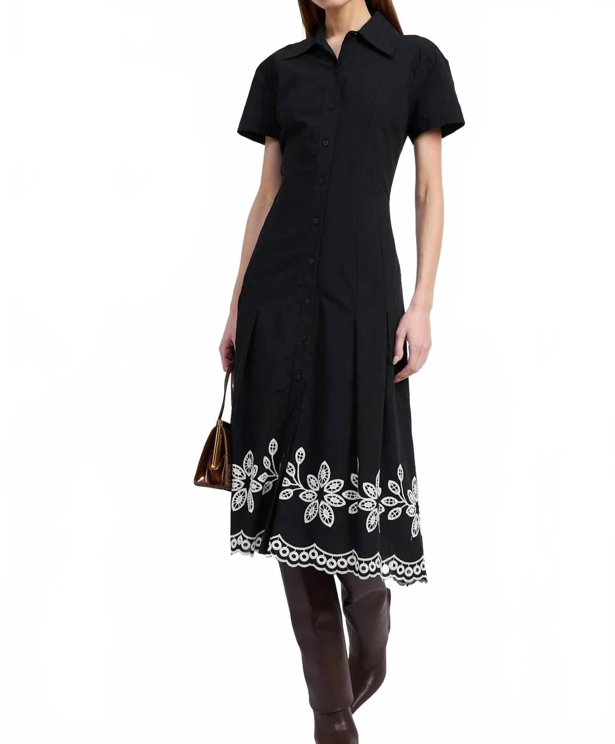 

En Saison Платье-рубашка миди Isidora, черный, натуральный цвет