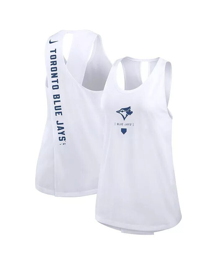 

Женская белая майка Toronto Blue Jays Team Performance Crossback Nike