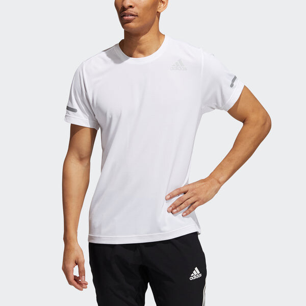 Футболка elevate train t reflective training sports short sleeve white Adidas, белый — фото 2