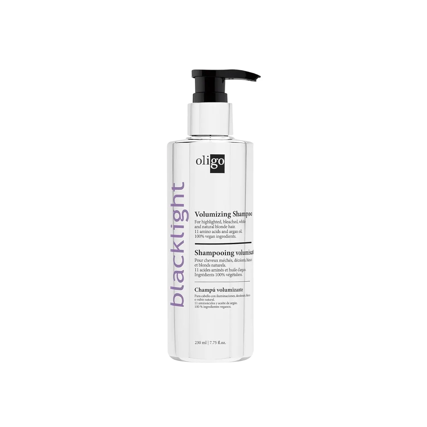 Oligo Professionnel - шампунь для блондинок Blacklight Volume, без сульфатов, веганский, для окрашенных волос, увлажняющая и объемная формула с аргановым маслом, 220 г