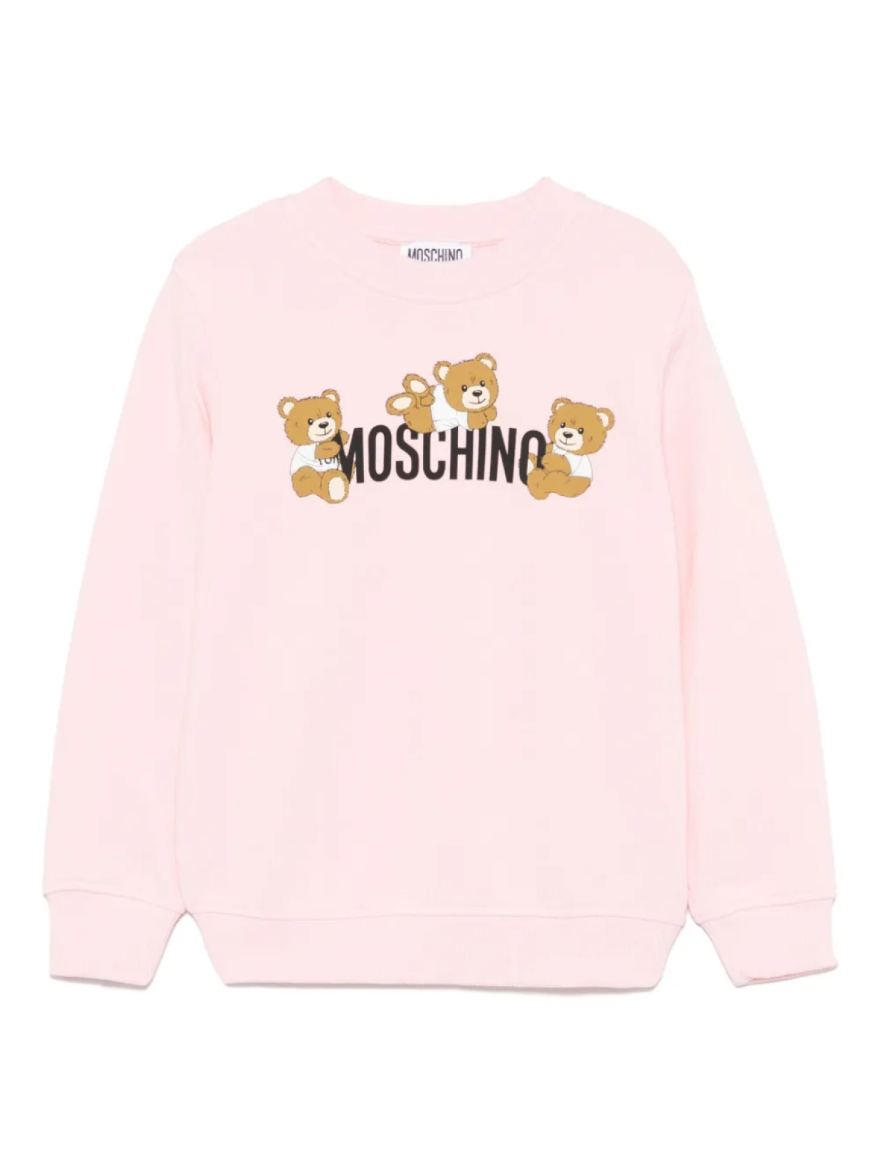 

Толстовка с плюшевым мишкой Moschino Kids, розовый