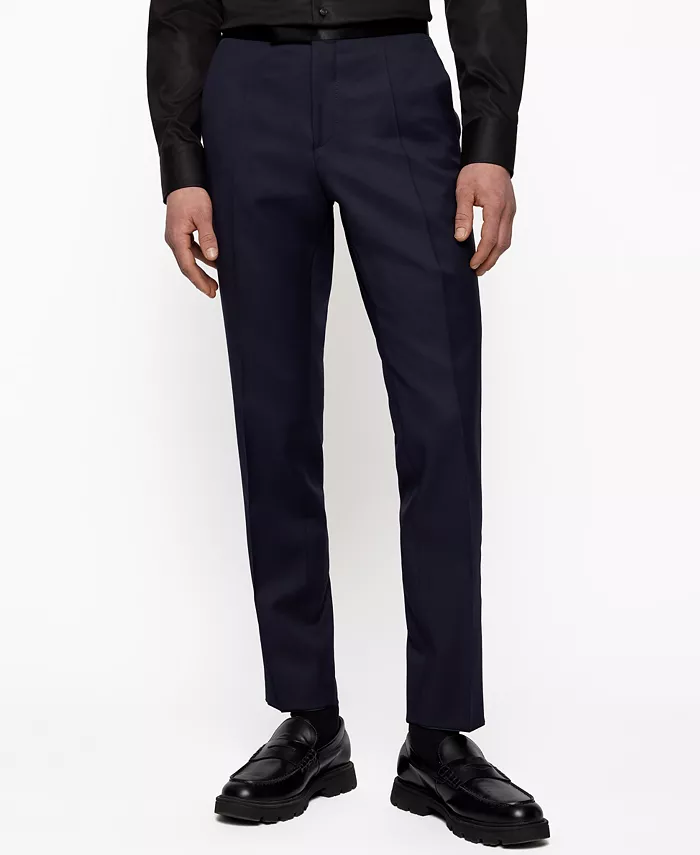 

Мужские классические брюки Slim-Fit для смокинга Hugo Boss, синий