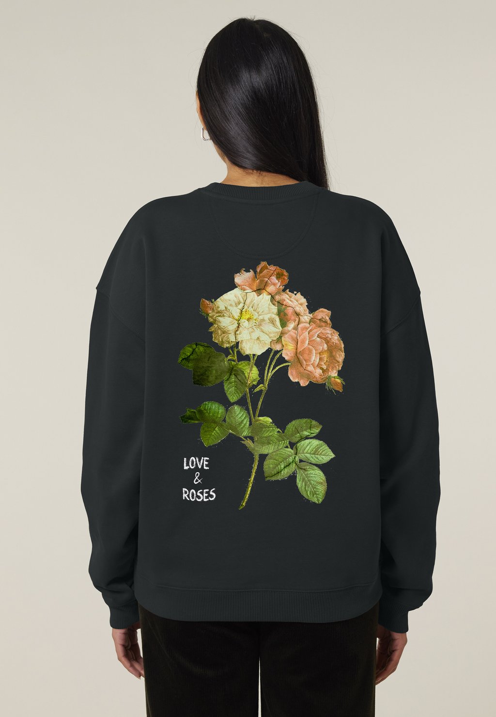 

Толстовка LOVE ROSES UNISEX Mira Paris, металлик черный