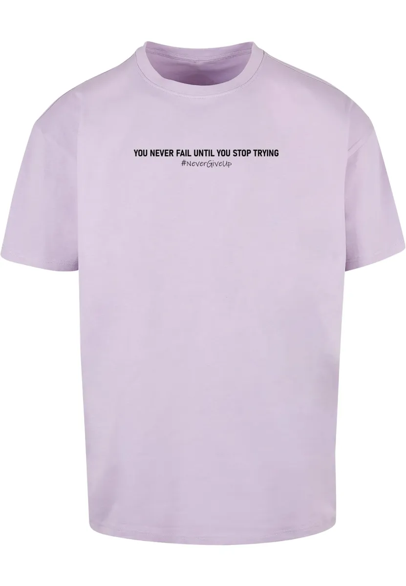 

Футболка Merchcode "Мужская футболка Never Give Up Heavy Oversized", цвет Lilac