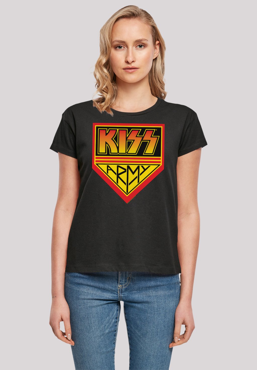 

Футболка с принтом KISS ROCK BAND ARMY LOGO F4NT4STIC, черный