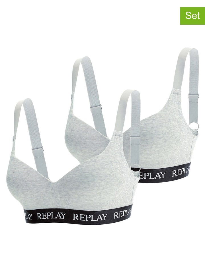 

Бюстье Replay 2er Set s, светло-серый