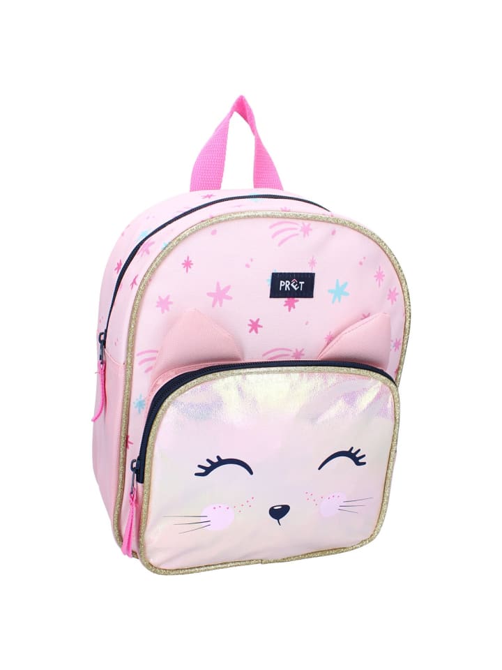 

COFI 1453 Prêt Rucksack Giggle - Симпатичный детский рюкзак с изображением кошачьей мордочки, розовый