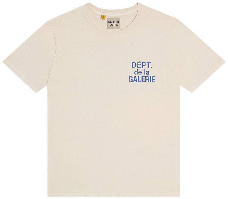 

Футболка Gallery Dept. French Tee 'Cream/Blue', кремовый