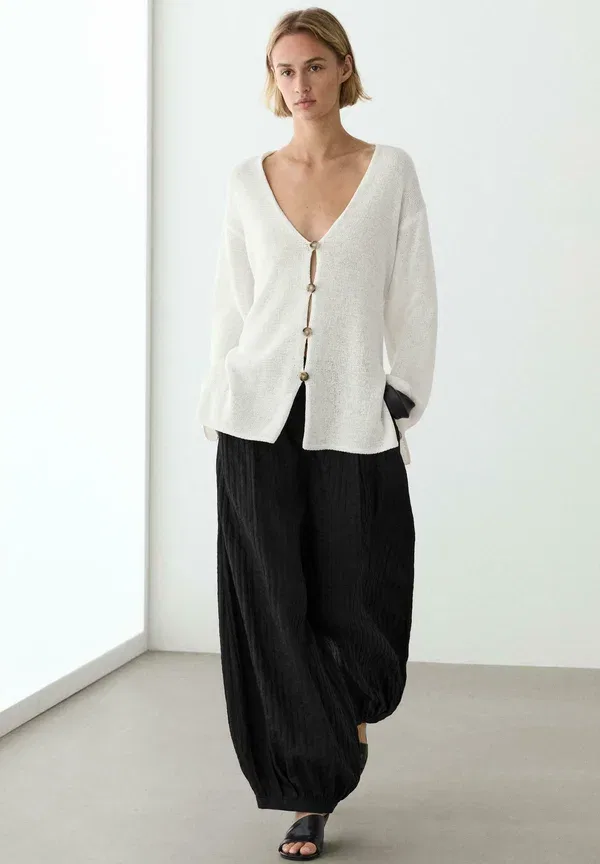 Кардиган Massimo Dutti, белый — фото 4