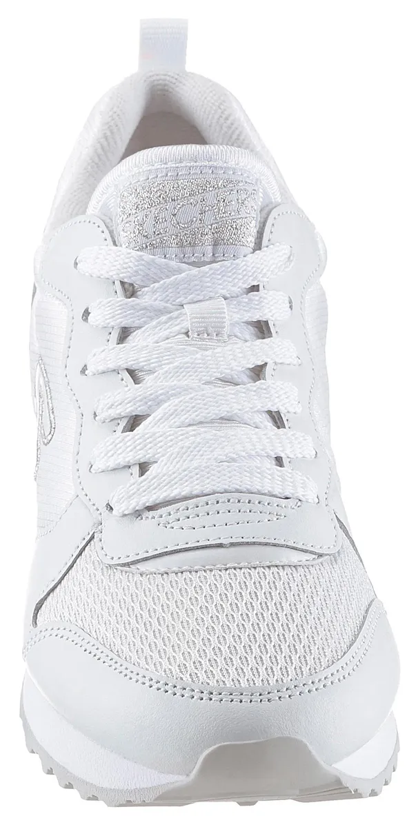 Кроссовки Skechers "Gold'n Gurl", с металлическими деталями, повседневная обувь, полуботинки, туфли на шнуровке, серебристый — фото 4
