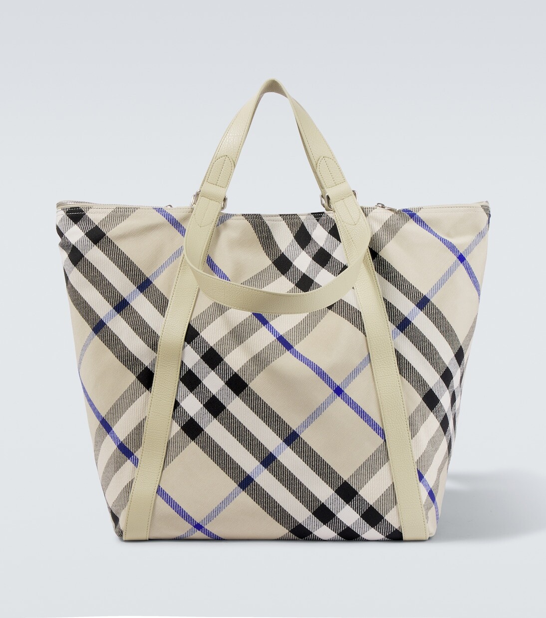 

Большая жаккардовая сумка-тоут Burberry Check Burberry, цвет lichen