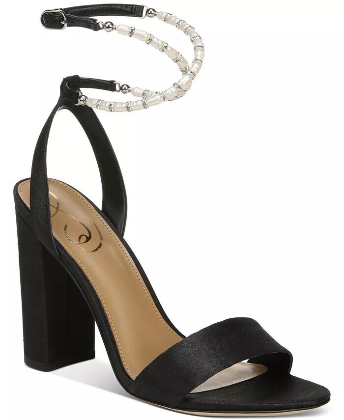 Женские сандалии Yanneli с декоративными ремешками на щиколотке Sam Edelman, черный