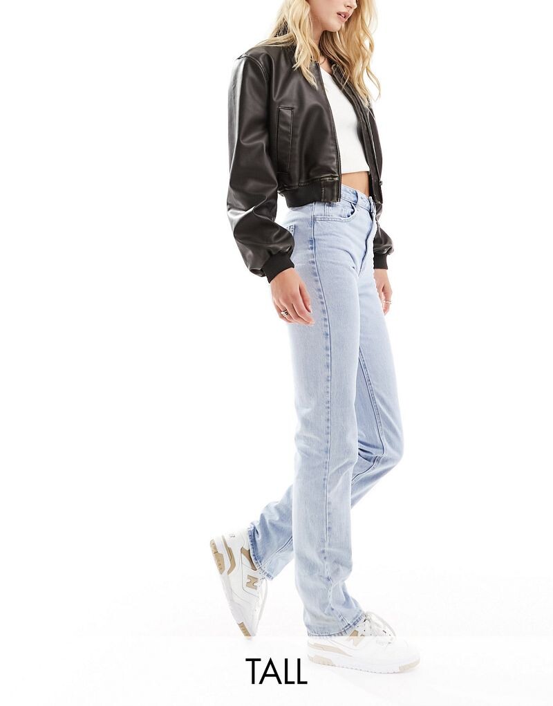 

Светло-голубые прямые джинсы Stradivarius Tall STR
