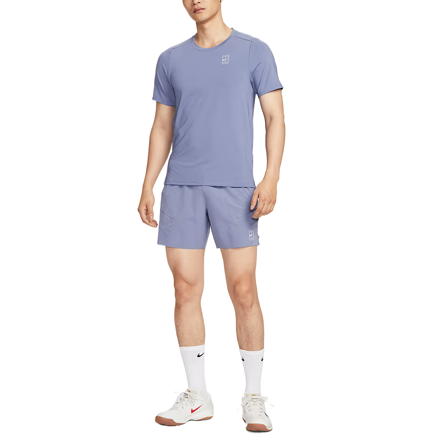 Мужская теннисная футболка Court Advantage Dri FIT Nike, фиолетовый — фото 3