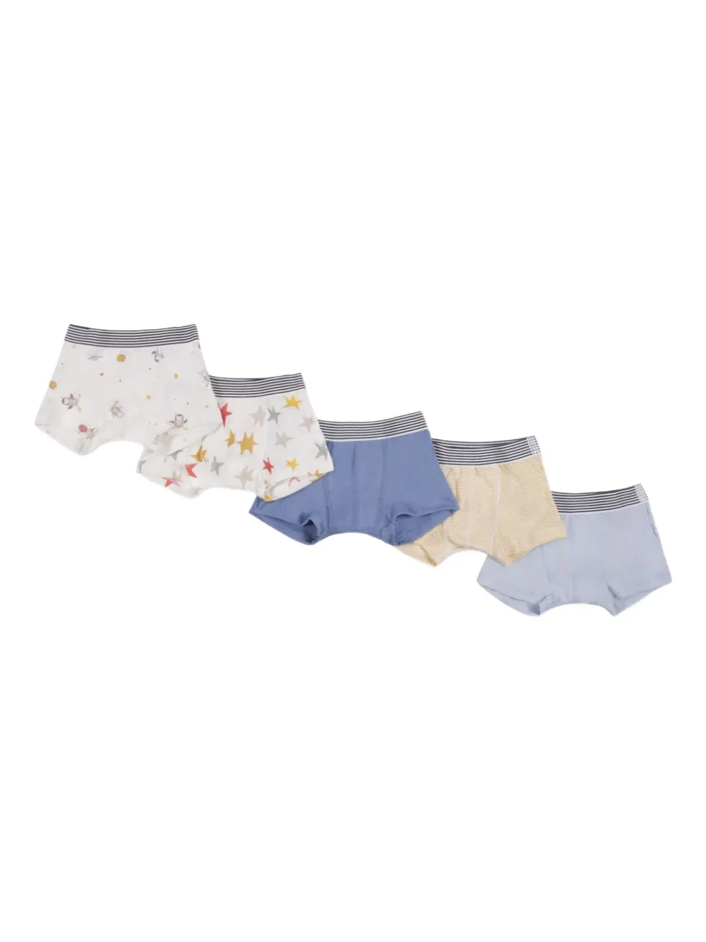 

Полосатые боксеры (упаковка из пяти пар) Petit Bateau, белый