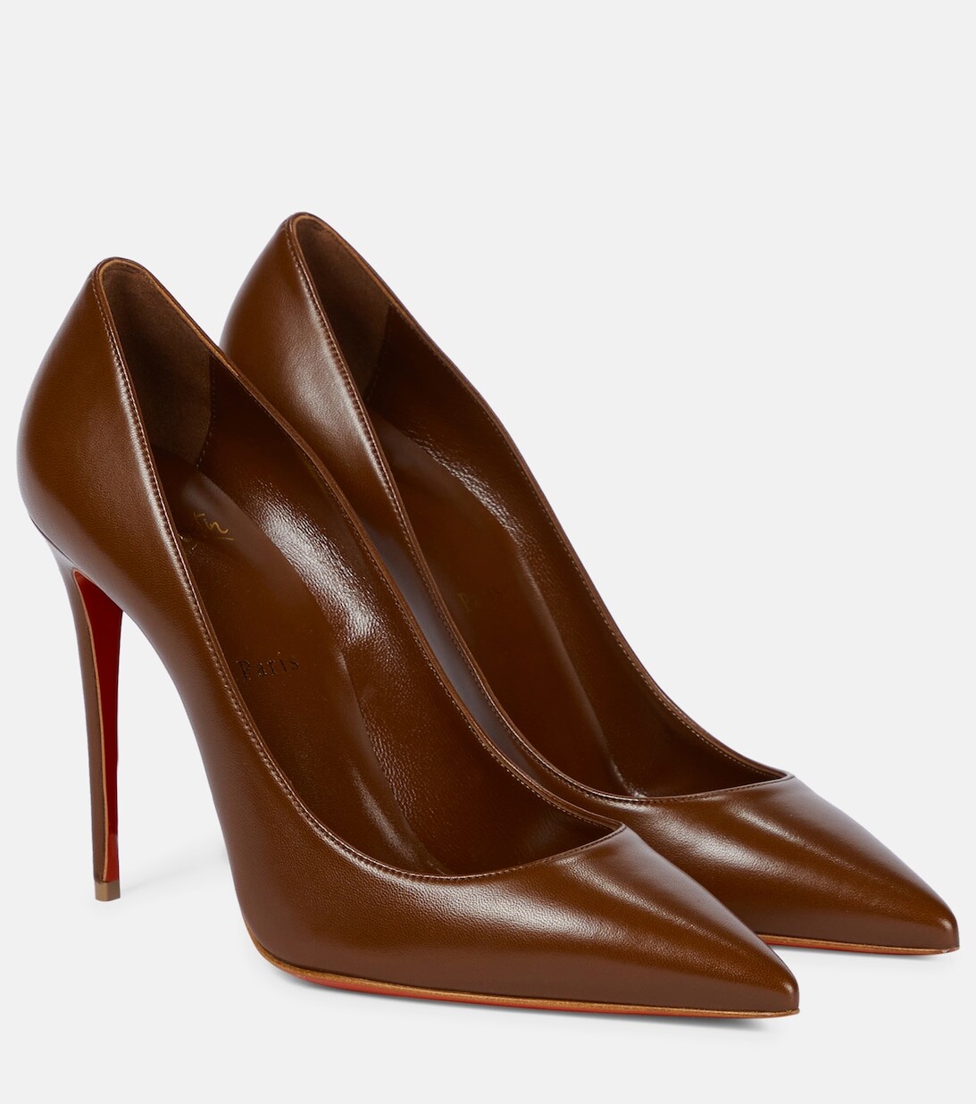 Кожаные туфли Kate 100 Christian Louboutin, коричневый