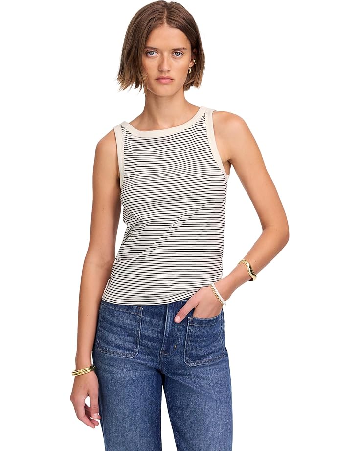 

Топ Madewell Brightside High Neck Tank Stripe, цвет Lighthouse
