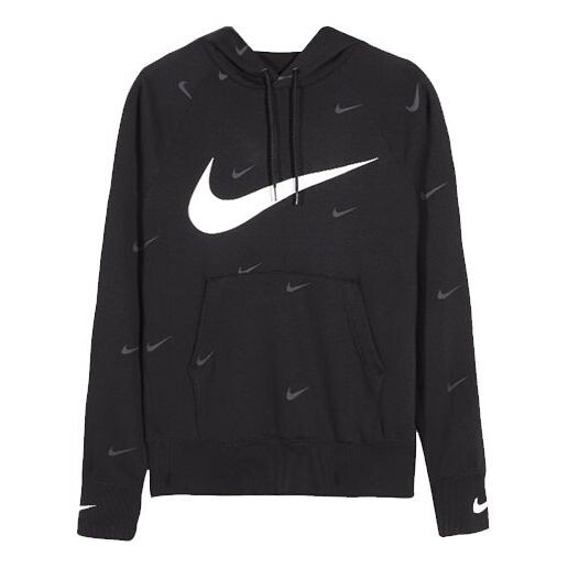 

Толстовка Nike Sportswear Swoosh Po Sbb 'Black White', черный