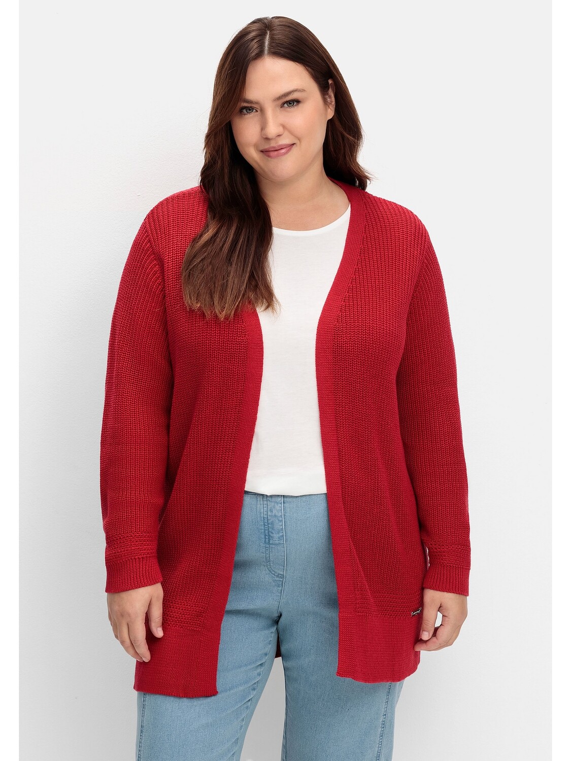 

Кардиган sheego Strickjacke, красный