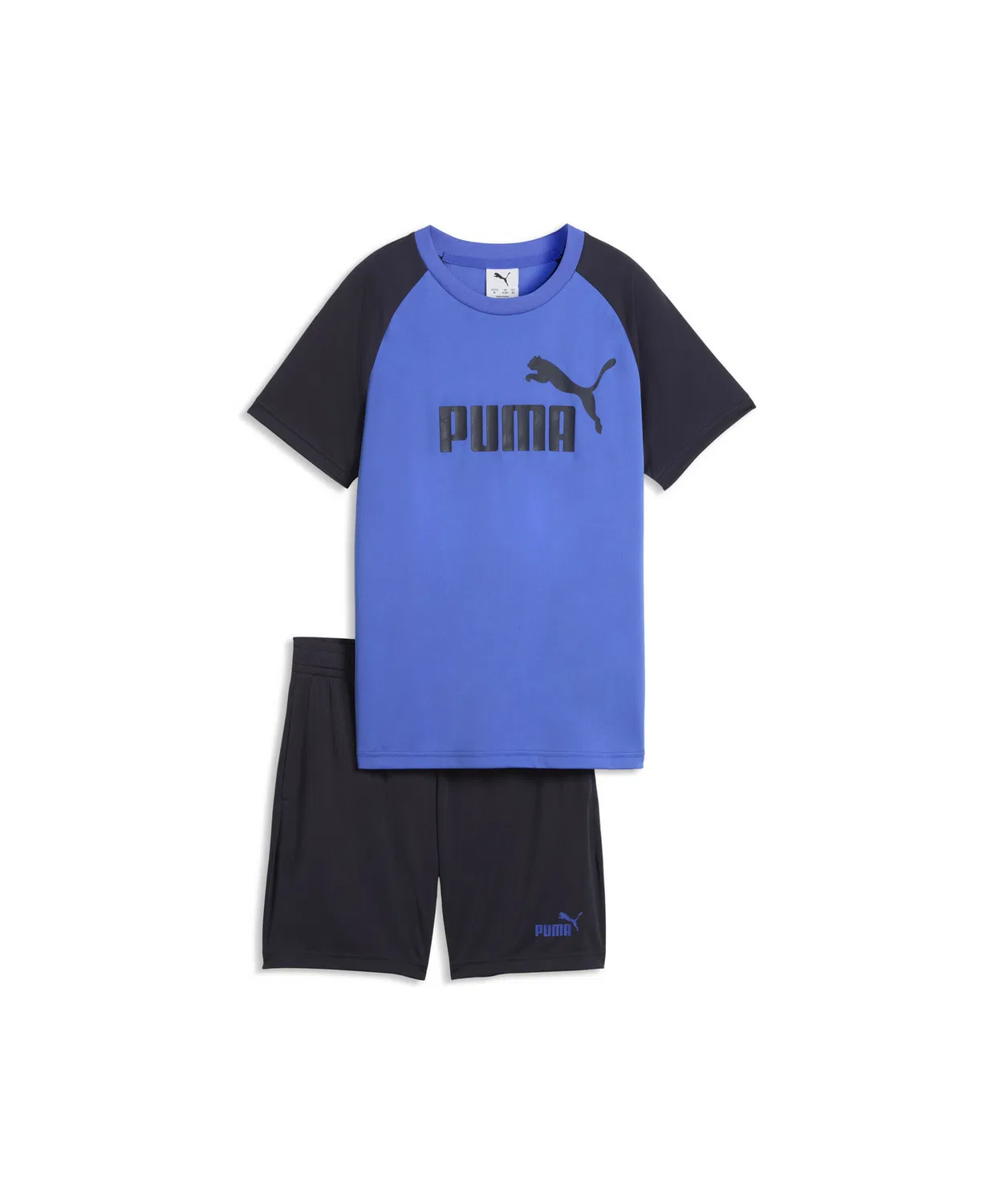 Детский спортивный костюм PUMA ESS No.1 лого полиэстер футболка и шорты 120-160см чёрный — фото 4