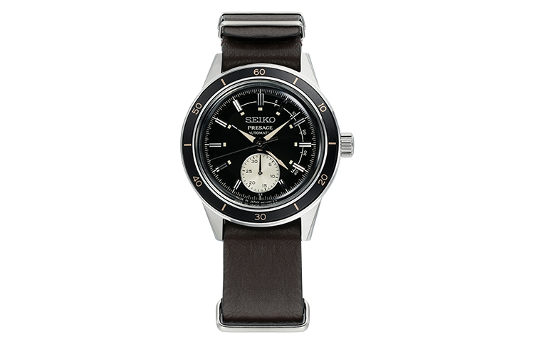 

SEIKO Часы Presage Series Mechanical Movement Genuine Leather Strap Watch Men's Watch Black Dial, Green