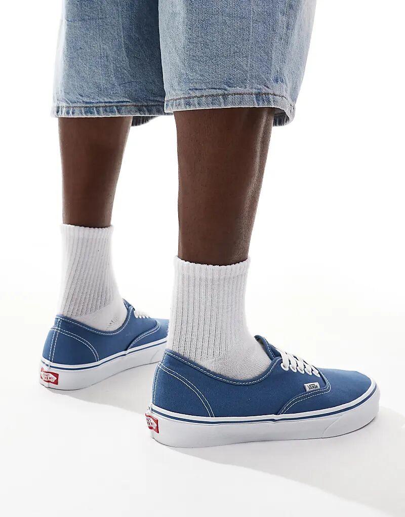 Аутентичные кроссовки Vans синего и белого цветов — фото 3