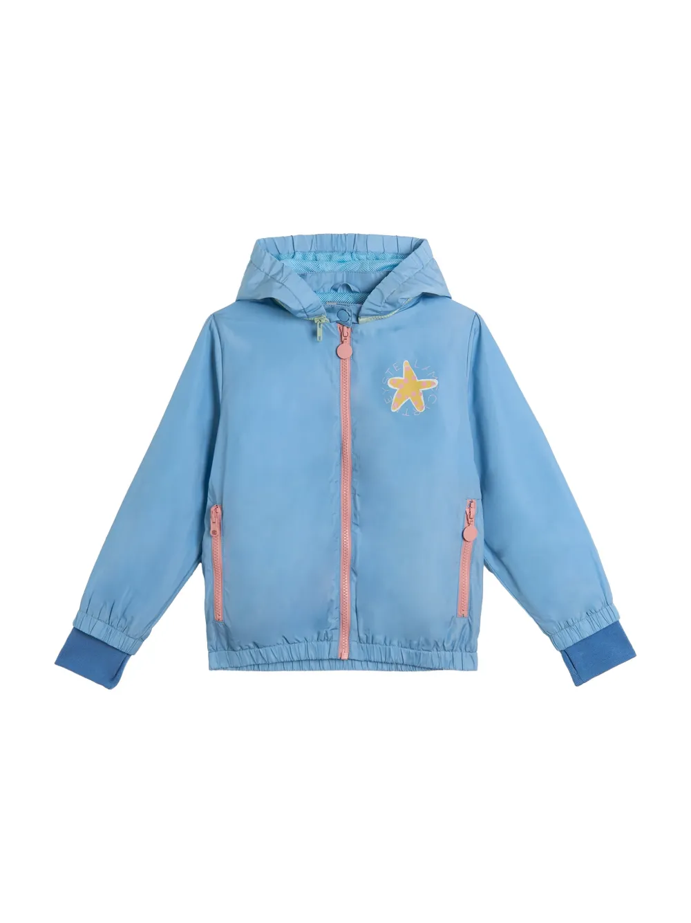 Куртка с капюшоном и украшением в виде морской звезды Stella Mccartney Kids, синий — фото 2