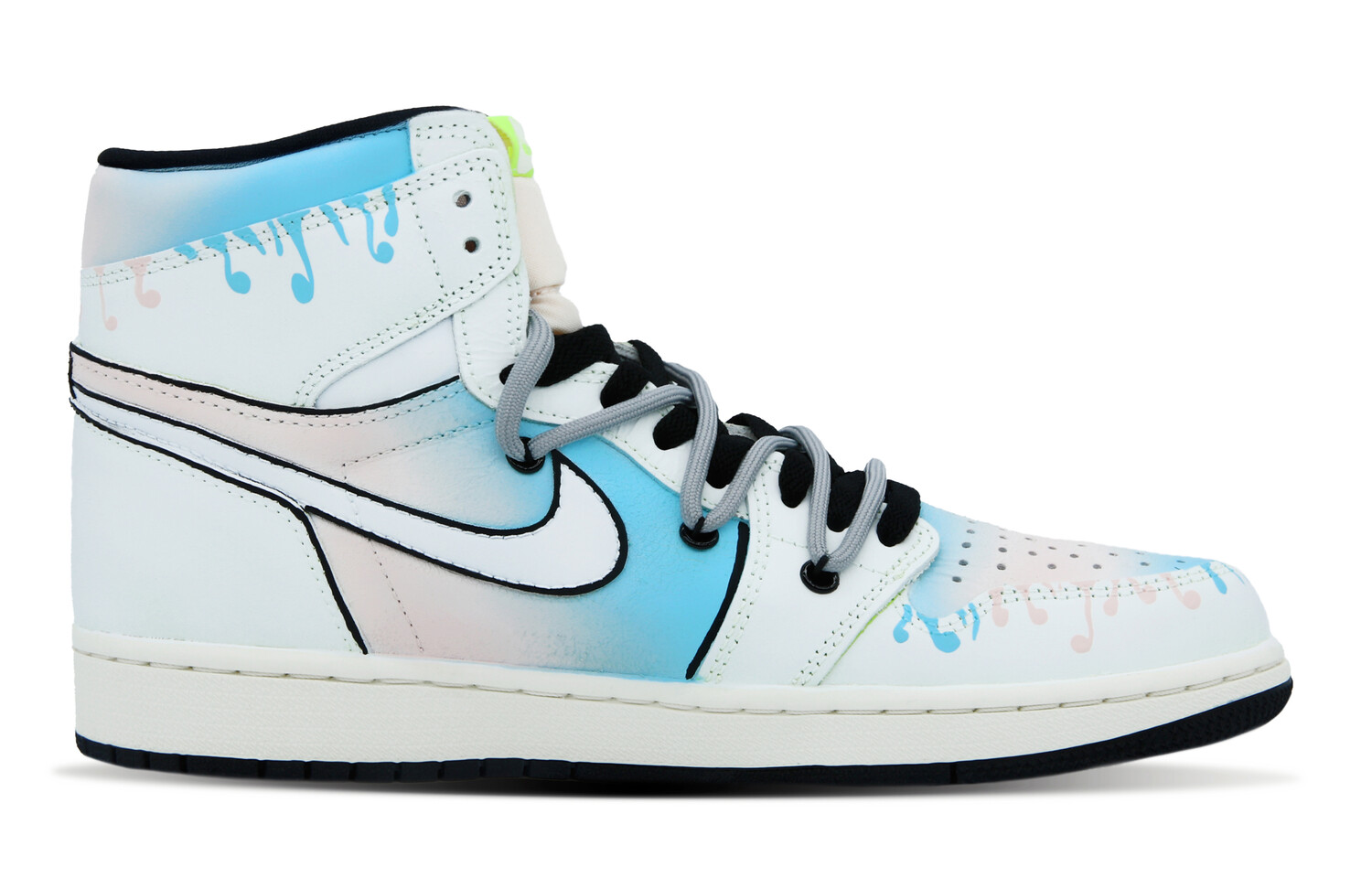 

Кроссовки Air JORDAN 1 Vintage Basketball Shoes Unisex High-Top Blue And Pink
