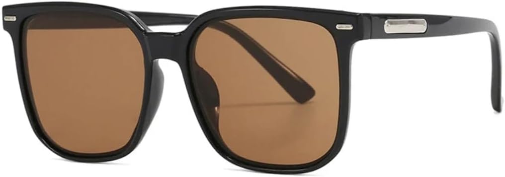 

Солнцезащитные очки с защитой UV400 | Оправа с крупными заклепками, цветные линзы | Для женщин и мужчин, для занятий спортом на открытом воздухе и вождения DSVIGF, Black Tea