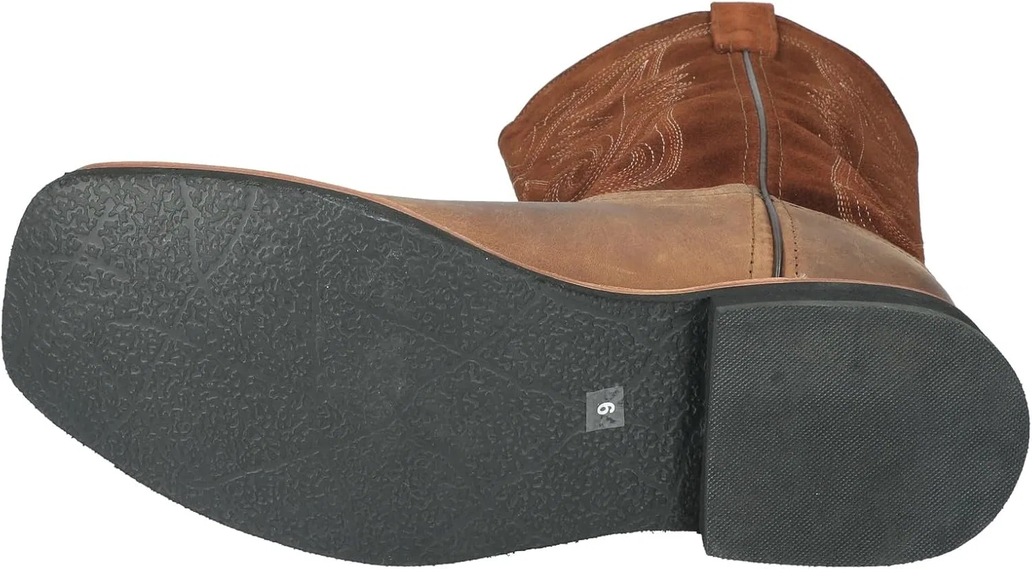 Мужские ковбойские ботинки Smoky Mountain Boots Boonville Series с квадратным носком, прочной кожаной подошвой и каблуком из крепа, искусственной подкладкой и кожаным верхом, стальным супинатором, 2-Brown Distress — фото 4
