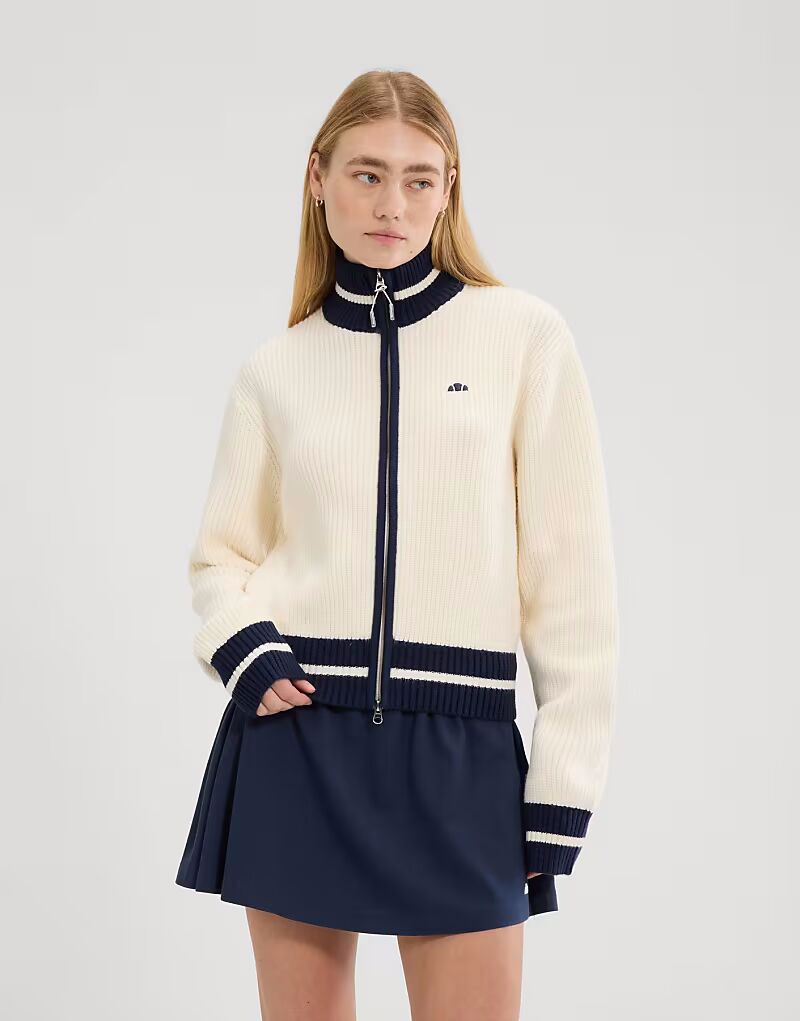 

Кардиган Le Massif с длинными рукавами и застежкой-молнией в цвете «кремовый» Ellesse