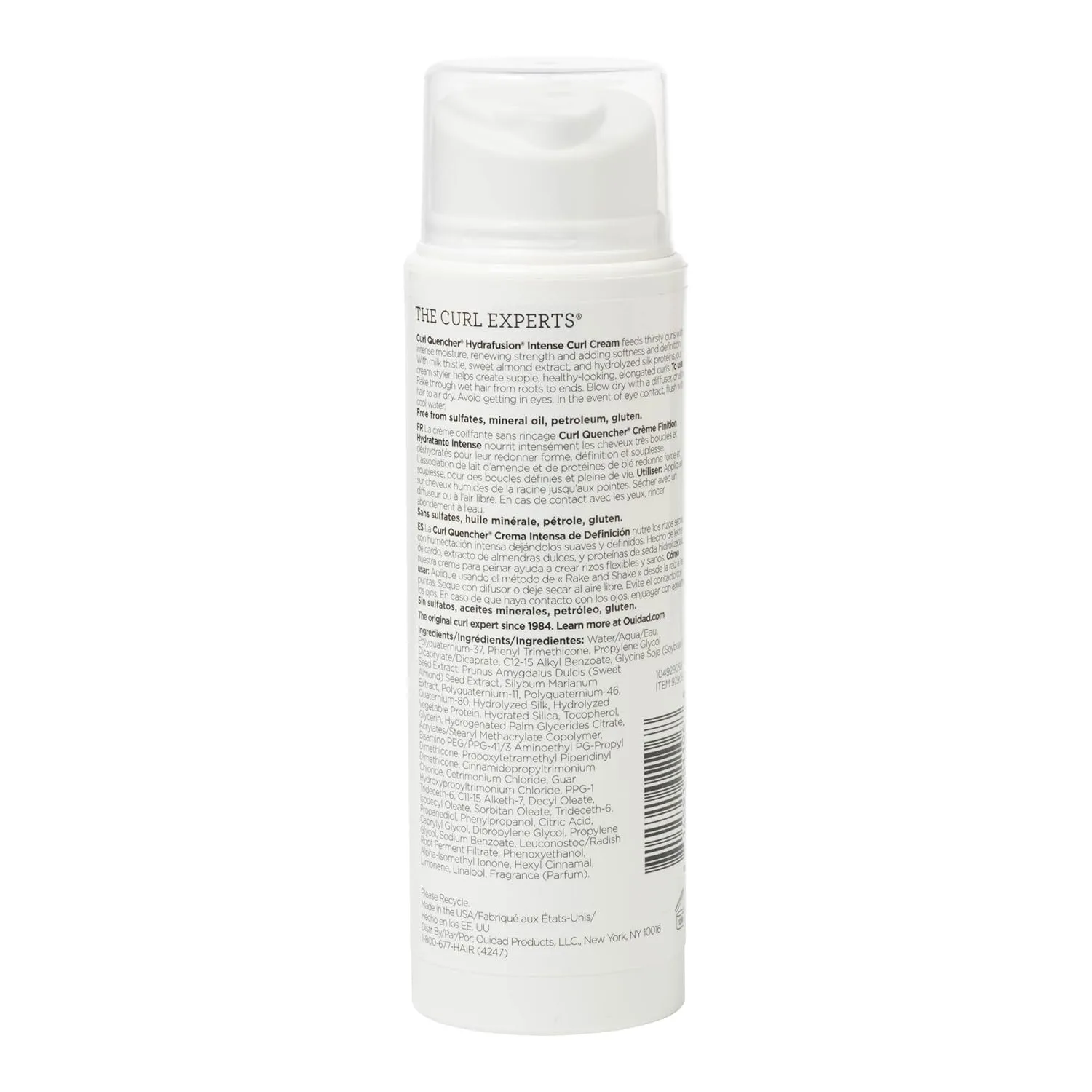 Ouidad Curl Quencher Hydrafusion Intense Curl Cream - 5 унций (142 г), крем для укладки и определения завитков, гибкая фиксация, контроль пушистости, увлажнение для тугих кудрей 148 мл (2 шт.) — фото 2