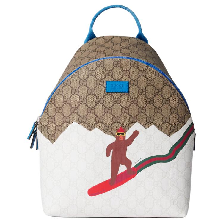

GUCCI Кожаный рюкзак Kids' Beige & Dark Brown