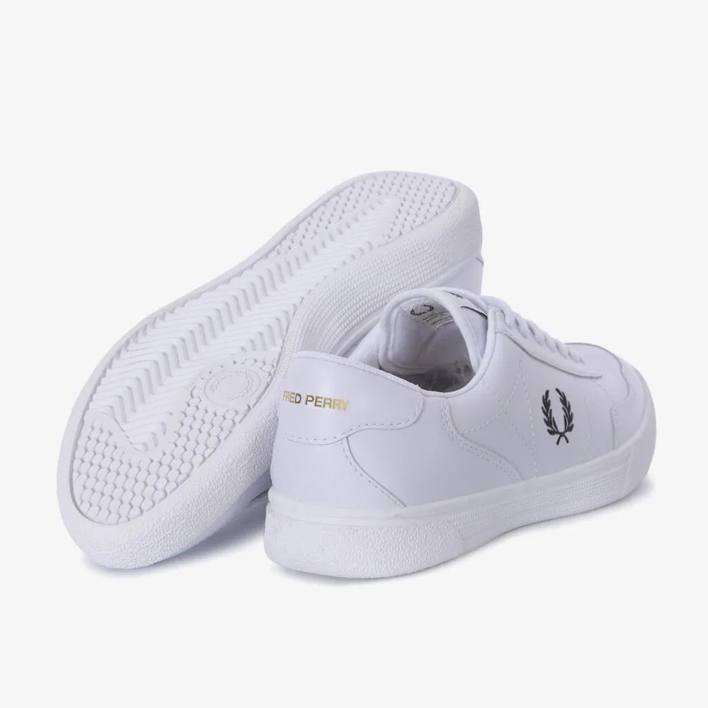 Мужские низкие кожаные кеды B11 белые с серым от Fred Perry — фото 4