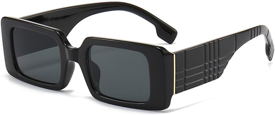 

Винтажные солнцезащитные очки 2027 года для женщин и мужчин, модные панк-очки с крупной решетчатой ​​оправой, трендовые панк-очки с защитой от УФ-излучения UV400 MTZJH, Black Black