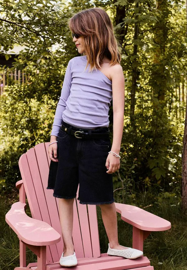 Широкие джинсовые шорты Name It, Black Denim