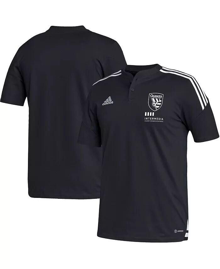 

Мужская черная рубашка-поло San Jose Earthquakes Henley AEROREADY adidas