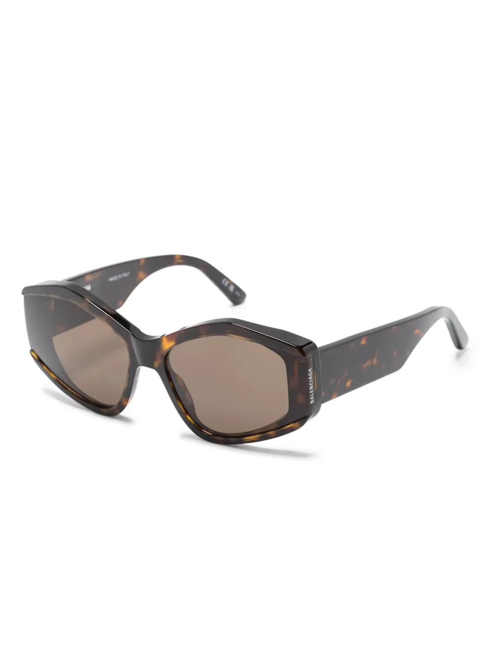 Солнцезащитные очки в оправе 'кошачий глаз' Balenciaga Eyewear, коричневый — фото 2