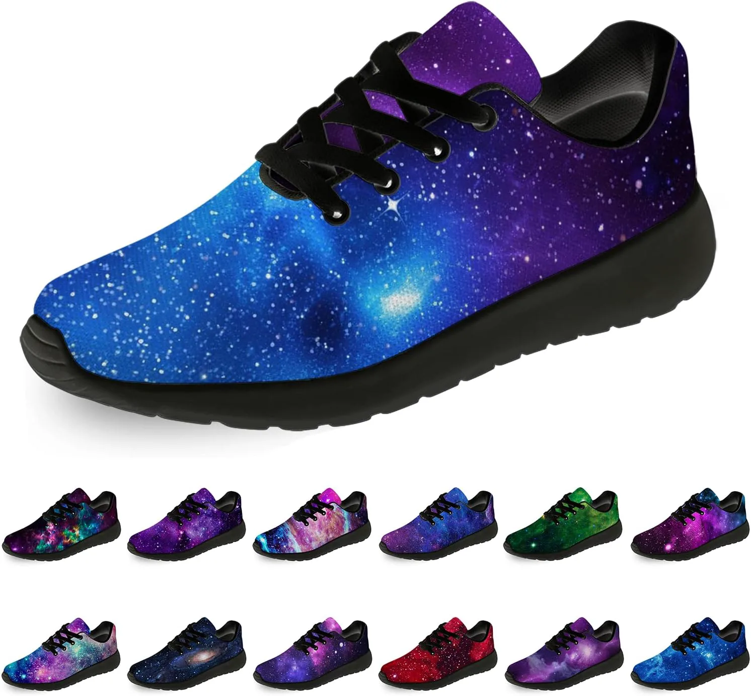 Кроссовки Horethy Galaxy для женщин и мужчин, беговые кроссовки, дышащие кроссовки для ходьбы и тенниса, космические кроссовки, подарки — фото 4